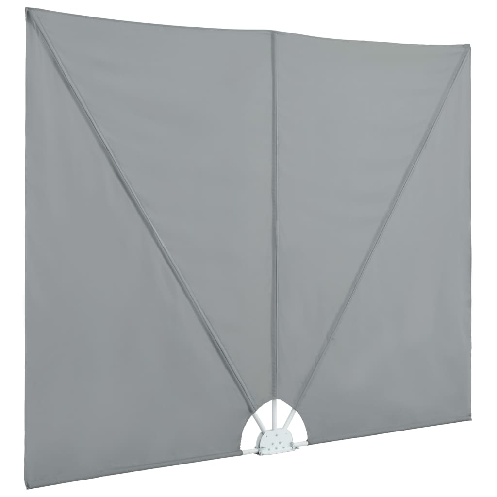 sammenklappelig sidemarkise til terrasse grå 300 x 200 cm