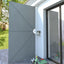 sammenklappelig sidemarkise til terrasse grå 400 x 200 cm