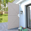 sammenklappelig sidemarkise til terrasse cremefarvet 300 x 150 cm