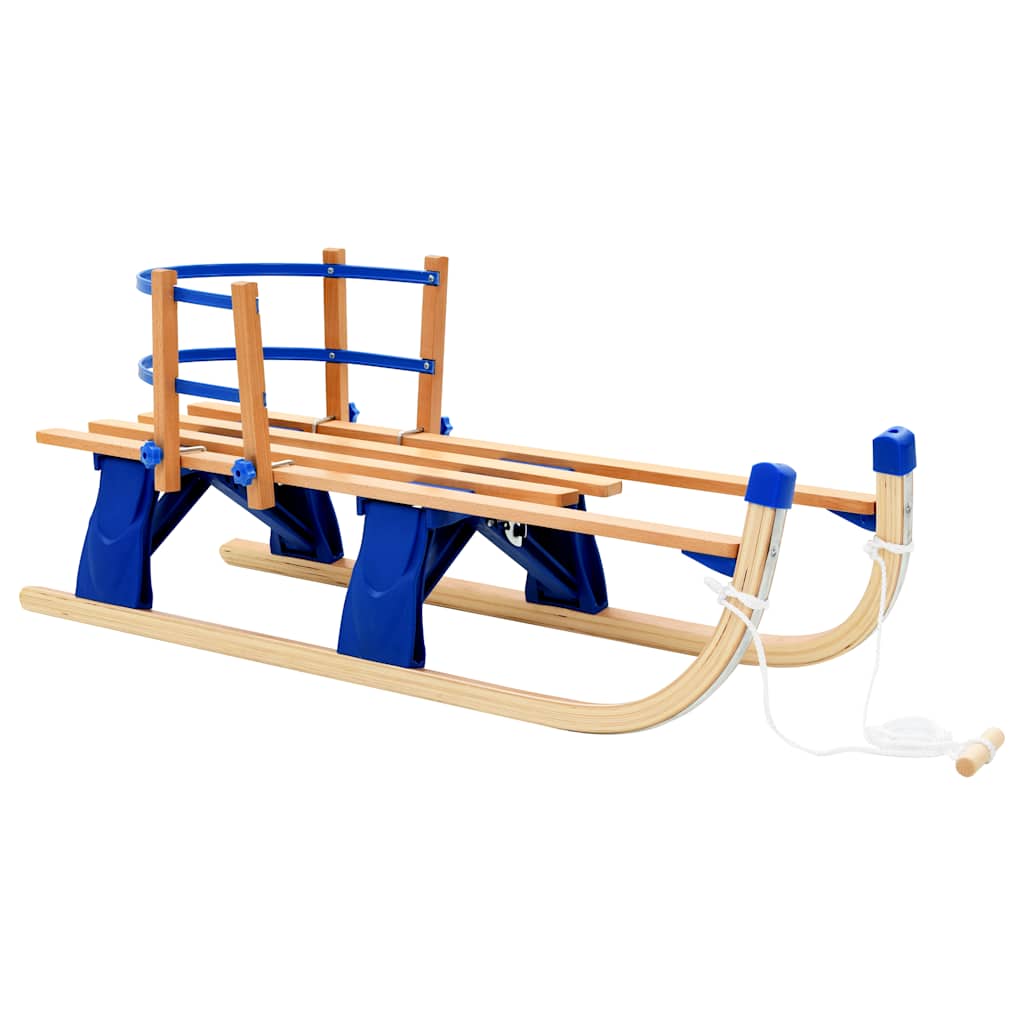 foldbar kælk med ryglæn 119 cm træ billede