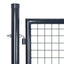 havelåge i net galvaniseret stål 300x75 cm grå