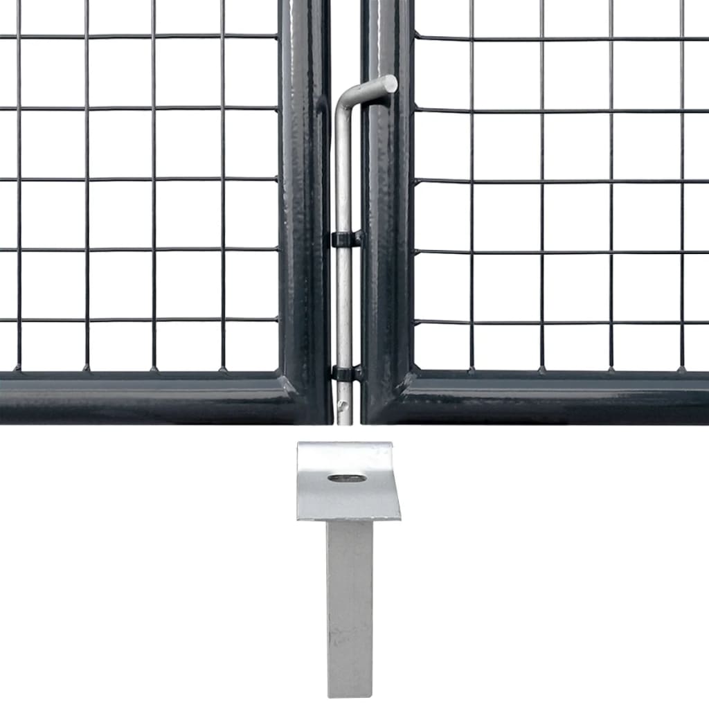 havelåge i net galvaniseret stål 300x150 cm grå