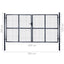 havelåge i net galvaniseret stål 300x150 cm grå