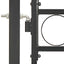hegnslåge ASSEN med buet top stål 102x175 cm sort