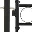 hegnslåge ASSEN dobbeltdør med buet top stål 300x150 cm