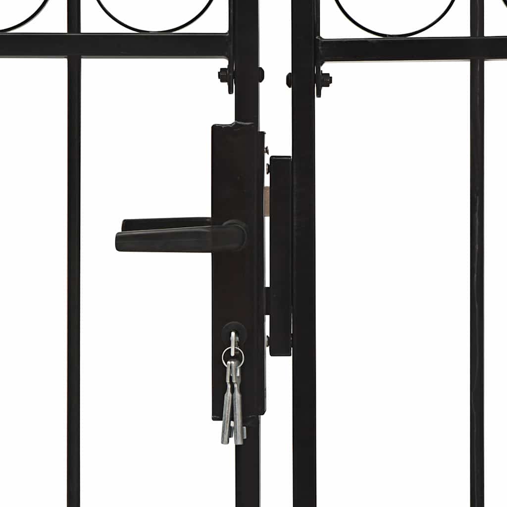 hegnslåge ASSEN dobbeltdør med buet top stål 400x175 cm