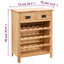 vinskab 72x32x90 cm massivt egetræ