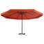 udendørs parasol aluminiumsstang 500 cm terracotta