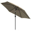 udendørs parasol med metalstang 300 cm gråbrun