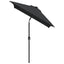 parasol med metalstang 300x200 cm antracitgrå