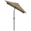 parasol med metalstang 300x200 cm gråbrun