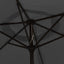 udendørs parasol med LED-lys og stålstang 300 cm antracitgrå