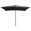 parasol 200x300 cm træstang antracitgrå
