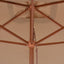 parasol 200x300 cm træstang gråbrun