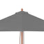 parasol 150x200 cm træstang antracitgrå