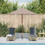 parasol 150x200 cm træstang gråbrun