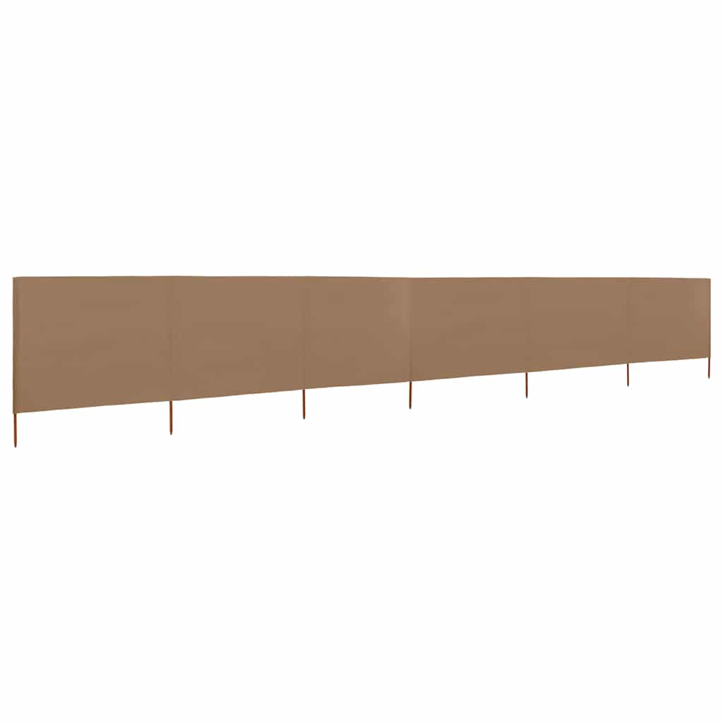 6-panels læsejl stof 800 x 80 cm gråbrun billede