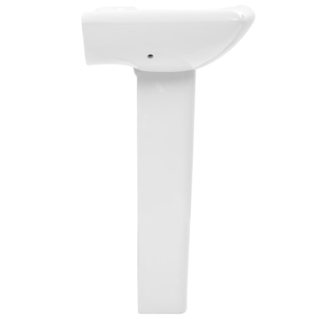 fritstående vask med piedestal keramik hvid 580 x 470 x 200 mm