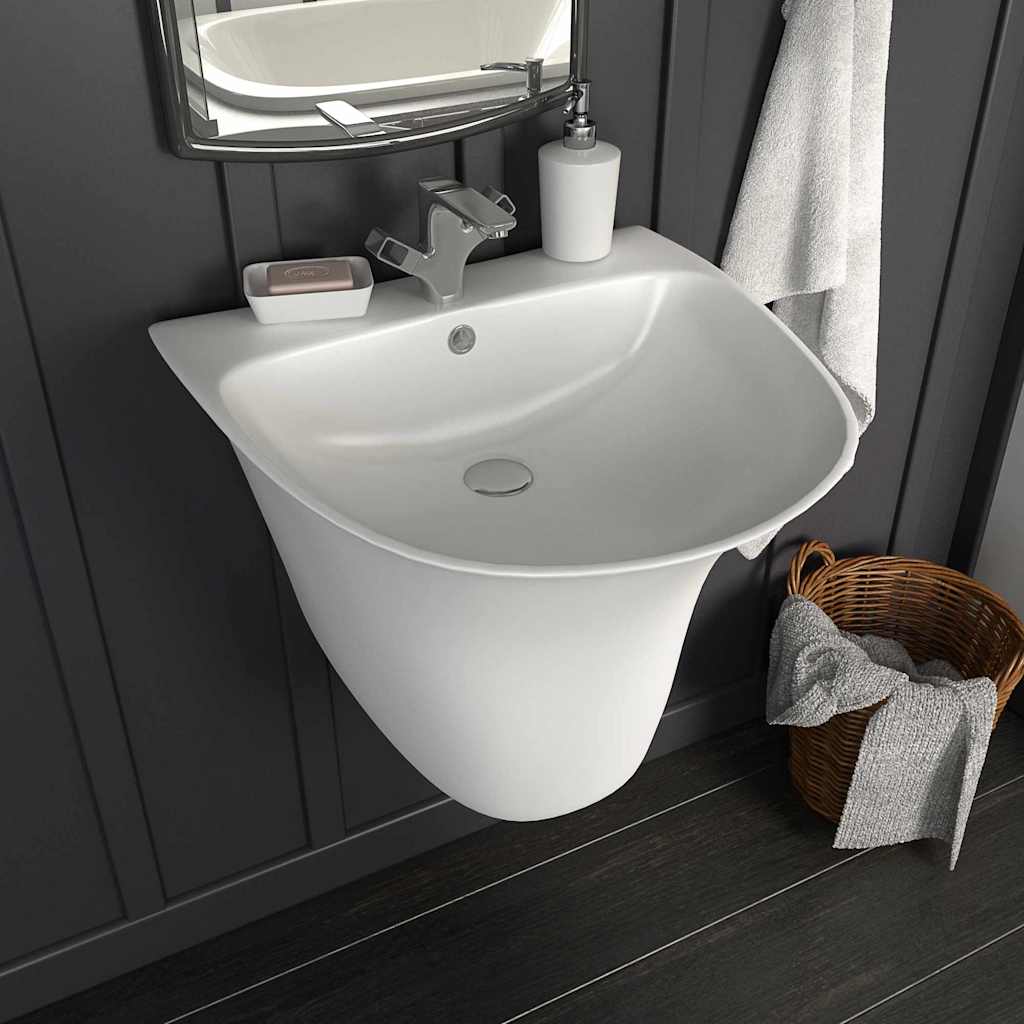 Vask Hvid 47 x 45 x 37 cm Glaseret Keramik