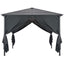 pavillon med gardin aluminium 3 x 3 m sort