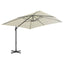 fritstående haveparasol med aluminiumsstang 300x300 cm sand