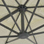 fritstående haveparasol med aluminiumsstang 300x300 cm sand
