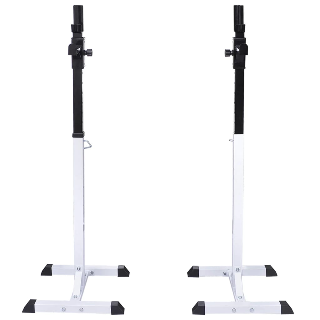 vægtstang- og squat-stativ med vægtstang- og håndvægtsæt 60,5kg