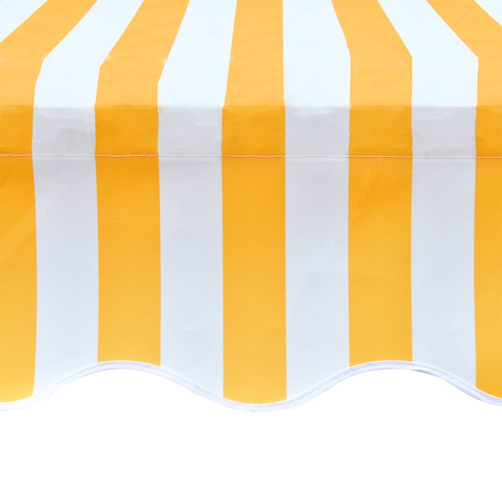 udskiftningsdug til markise 5x3 m polyester orange og hvid