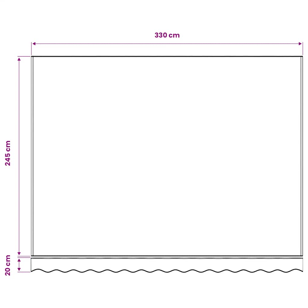 udskiftningsdug til markise 350x250 cm polyester grå