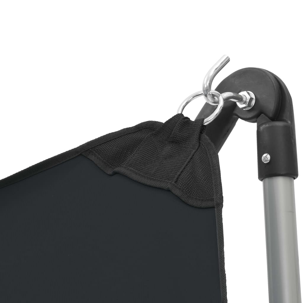 hængekøje med foldbart stativ sort