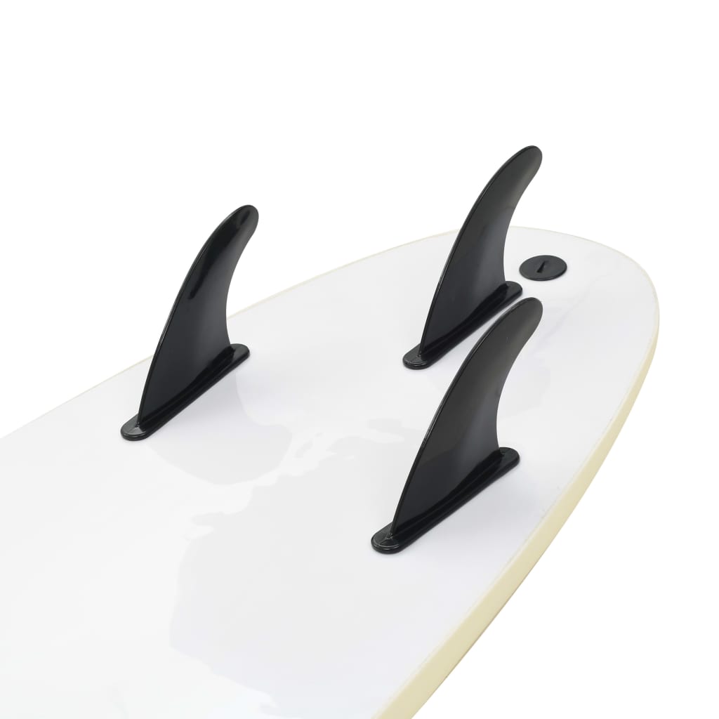 surfboard 170 cm blå og cremefarvet