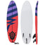 surfbræt 170 cm stribet