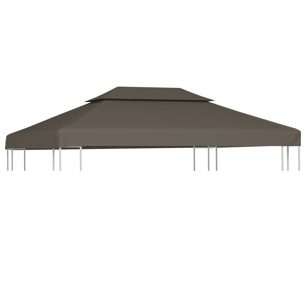 pavillontopdække i 2 lag 310 g/m² 4 x 3 m gråbrun billede
