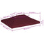pavillontag 2 lag 310 g/m² 4x3 m bordeauxfarvet