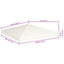 pavillontopdække 310 g/m² 3 x 3 m cremehvid