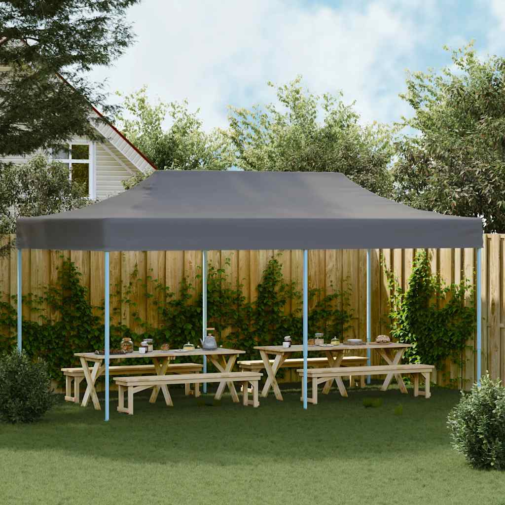 foldbart pop-op-festtelt 3x6 m antracitgrå