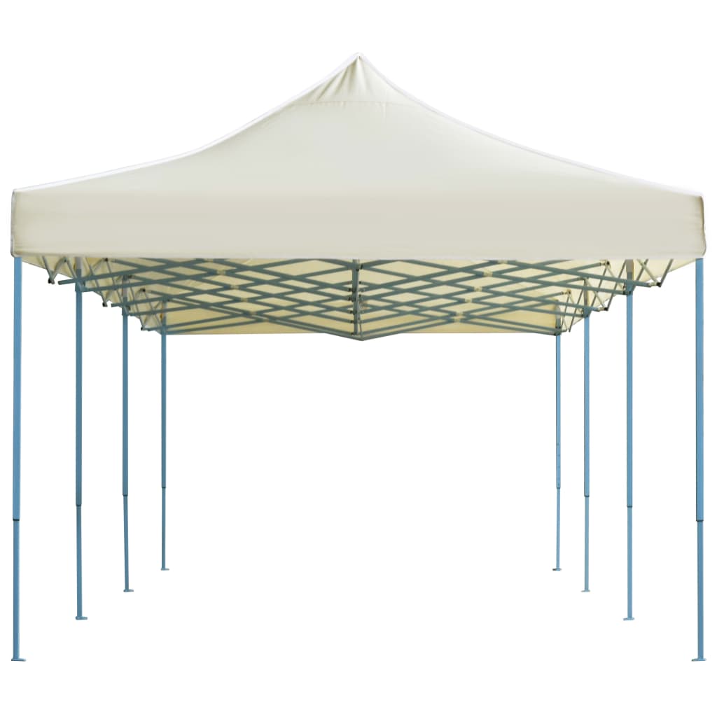 foldbart pop op-festtelt 3x9 m cremefarvet