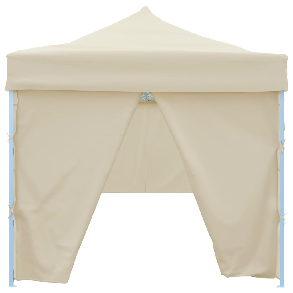 foldbart pop op-festtelt med 8 sidevægge 870x291x315 cm cremefarvet