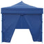 foldbart pop up-festtelt med 8 sidevægge 870x291x315 cm blå