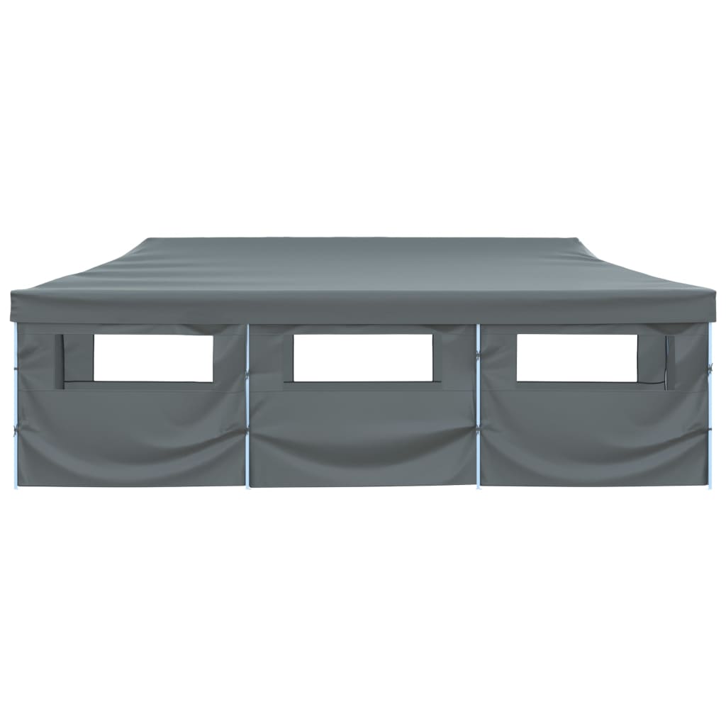 foldbart pop op-festtelt med 8 sidevægge 870x291x315 cm antracitgrå