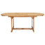 forlængeligt havebord 150-200 x 100 x 75 cm massivt teaktræ