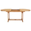 udendørs spisebordssæt 7 dele 150-200x100x75 cm  massivt teak