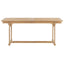 udendørs spisebordssæt 9 dele 180-280x100x75 cm massivt teak