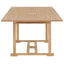 udendørs spisebordssæt 9 dele 180-280x100x75 cm massivt teak