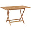foldbart havebord 120 x 70 x 75 cm massivt teaktræ