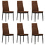 spisebordsstole 6 stk. stof brun
