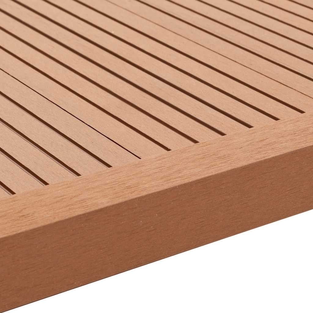 terrassevinkellister 5 stk. WPC 170 cm lysebrun