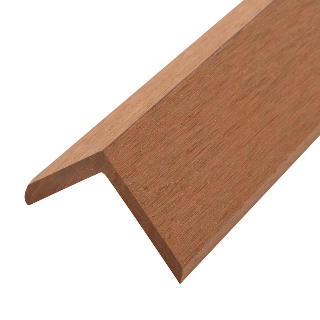 terrassevinkellister 5 stk. WPC 170 cm lysebrun