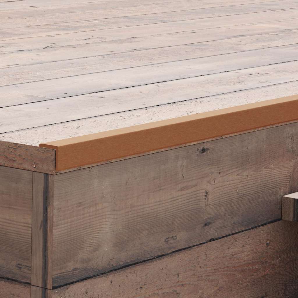 terrassevinkellister 5 stk. WPC 170 cm lysebrun