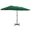 parasol med aluminiumsstang 460x270 cm grøn